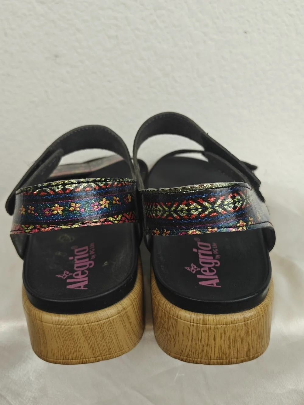 Alegria Playa Comfort Platform Sandals – Adjustable Straps US 9-9.5 Boho Chic